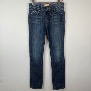 Paige Denim Blue Heights Low Rise Skinny Jeans Size 24‎ Wash WA075